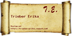 Trieber Erika névjegykártya